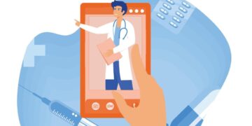 Online medicine and health care, doctor consultations and treatment ...